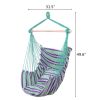 Free shipping Distinctive Cotton Canvas Hanging Rope Chair with Pillows Green YJ(D0102HEC8FU)