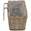 Balcony Planter 2 pcs Wicker with PE Lining 23.6"(D0102HE0CRY)