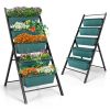 5-tier Vertical Garden Planter Box Elevated Raised Bed with 5 Container(D0102HH6586)