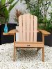 TALE Adirondack Chair Backyard Outdoor Furniture Painted Seating with Cup Holder All-Weather and Fade-Resistant Plastic Wood Brown(D0102HP3CYU)