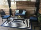 4 Pieces Outdoor Patio Furniture Sets Rattan Chair Wicker Set, Outdoor Indoor Use Backyard Porch Garden Poolside Balcony Furniture Sets(D0102HPTIHA)