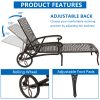 193*64.5*93cm Backrest Adjustable Courtyard Cast Aluminum Lying Bed Bronze(D0102HPF5RU)