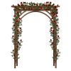 Free shipping 7FT  Beautiful And Practical Garden Arch Dark Brown YJ(D0102HEB8YU)