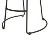 DunaWest Industrial Barstool with Curved Leatherette Seat and Tubular Frame, Tan Brown and Black(D0102HPTSUA)