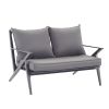 grey aluminum coating 4 Piece Aluminum Patio Seating Group(D0102HEV8TV)