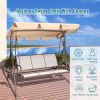 3 Person Patio Swing Seat with Adjustable Canopy for Patio, Garden, Poolside, Balcony(D0102HPUDN7)