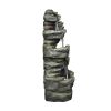 32.6inches Rock Water Fountain with Led Lights(D0102HP36XU)