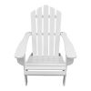 Outdoor or indoor Wood Reclining Adirondack chair White(D0102HP3CKY)