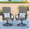 2PCS Outdoor Dining Chairs Swivel Steel Chairs with Breathable Textilene Fabric Suitable for Outdoor, Patio, Dining Room(D0102HP3BNU)