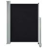 Patio Retractable Side Awning 39.4"x118.1" Black(D0102HEJJEY)