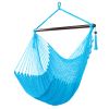 Caribbean Large Hammock Chair Swing Seat Hanging Chair with Tassels Tan  XH(D0102HEBD67)