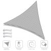 16'x16'x16' Triangle Sun Shade Sail/ Gray+White(D0102HPUYYY)