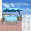 3 Person Patio Swing Seat with Adjustable Canopy for Patio, Garden, Poolside, Balcony(D0102HPUDKW)