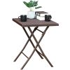 3-Piece Set Garden Table and Chair -Brown(D0102HPT96W)