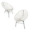 Acapulco Chair Set of 2 Stylish Outdoor Patio Chair Set(D0102HPNRNU)