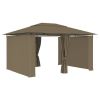 Garden Marquee with Curtains 157.5"x118.1" Taupe 180 g/m?(D0102HHPEZ6)