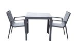Modern Muse Aluminum Patio Dining Table and Chair 5 pcs Set(D0102HEVGZW)